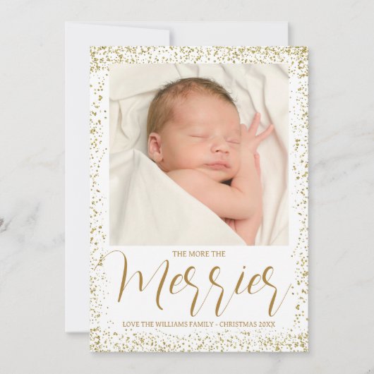 Plus la Faire-part de naissance de Noël est joyeus (Devant)