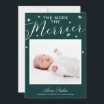 Plus la Faire-part de naissance de Noël est joyeus<br><div class="desc">Jolie flocon de neige calligraphie photo carte de Noël faire-part de naissance. Facile à personnaliser avec vos détails. Contactez-moi par conversation si vous avez des questions sur l'oeuvre ou avez besoin d'une personnalisation. VEUILLEZ NOTER : Pour obtenir de l'aide sur les commandes, l'expédition, l'information sur les produits, etc., contactez le...</div>
