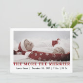 plus la faire-part de naissance de Noël est joyeus (Debout devant)