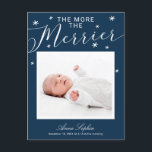 Plus la Faire-part de naissance de Noël est joyeus<br><div class="desc">Jolie flocon de neige calligraphie photo carte de Noël faire-part de naissance. Facile à personnaliser avec vos détails. Contactez-moi par conversation si vous avez des questions sur l'oeuvre ou avez besoin d'une personnalisation. VEUILLEZ NOTER : Pour obtenir de l'aide sur les commandes, l'expédition, l'information sur les produits, etc., contactez le...</div>
