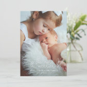 Plus la Faire-part de naissance de Noël est joyeus (Debout devant)