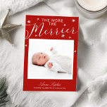 Plus la Faire-part de naissance de Noël est joyeus<br><div class="desc">Jolie flocon de neige calligraphie photo carte de Noël faire-part de naissance. Facile à personnaliser avec vos détails. Contactez-moi par conversation si vous avez des questions sur l'oeuvre ou avez besoin d'une personnalisation. VEUILLEZ NOTER : Pour obtenir de l'aide sur les commandes, l'expédition, l'information sur les produits, etc., contactez le...</div>