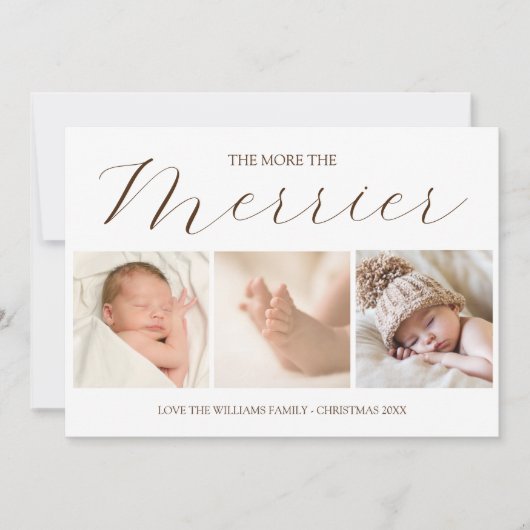 Plus la Faire-part de naissance de Noël est joyeus (Devant)