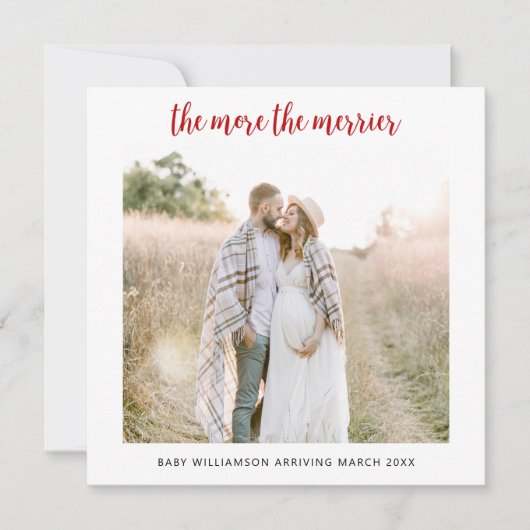 Plus La Grossesse Est Merrier | Carte pour les fêt (Devant)
