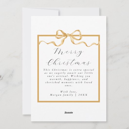 Plus La Merrier Noël Grossesse Faire-part (Dos)