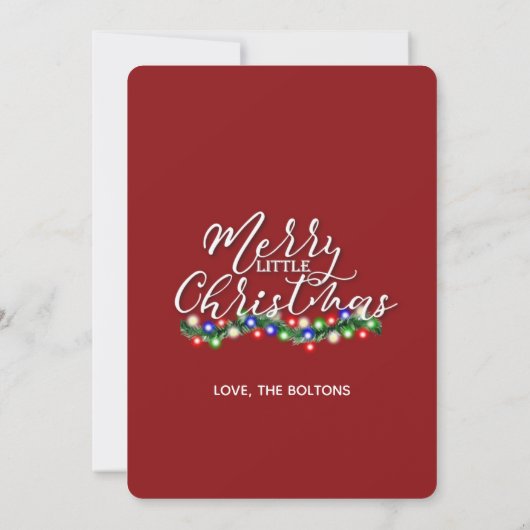 Plus La Merrier Noël Grossesse Faire-part (Dos)