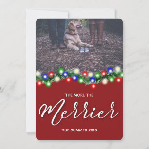 Plus La Merrier Noël Grossesse Faire-part