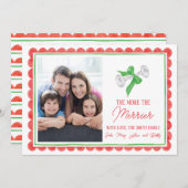 Plus la nouvelle carte de Noël pour bébé Merrier (Devant / Derrière)