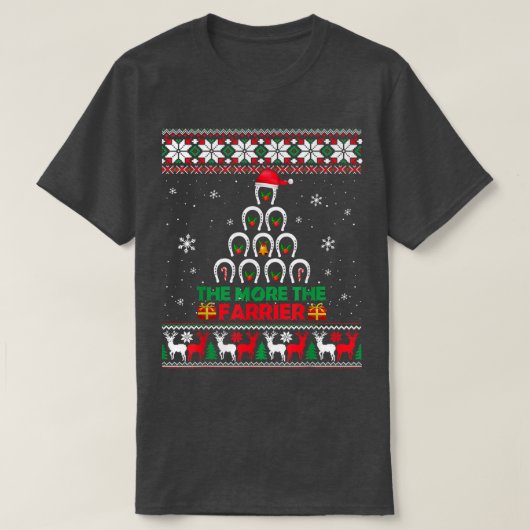 Plus le cheval Farrier est moche Sweat de Noël (Design devant)
