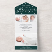 Plus le Merrier 4 Photos Faire-part de naissance (À l'intérieur)