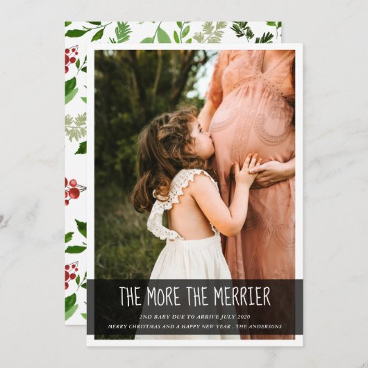 Plus Le Merrier Baby Faire-part de naissance | Pho (Devant / Derrière)