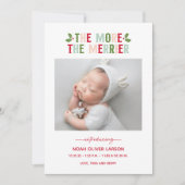 Plus le Merrier est un Faire-part de naissance de  (Devant)