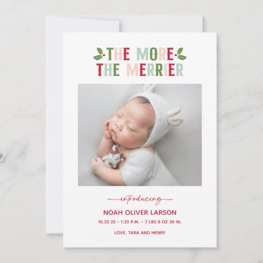 Plus le Merrier est un Faire-part de naissance de  (Devant)