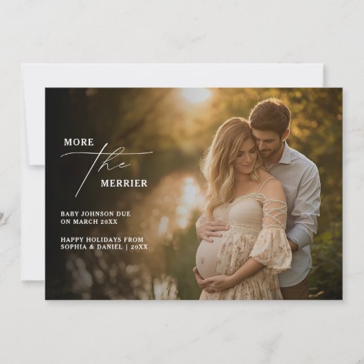 Plus Le Merrier Noël 2e Faire-part bébé (Devant)