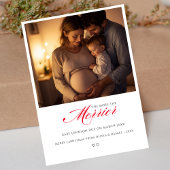 Plus Le Merrier Red Baby Faire-part