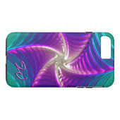 Plus Lotus Motif verre Art 5A iPhone 7 Coque (Dos (Horizontal))