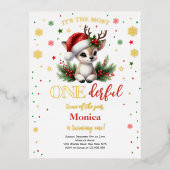 Plus merveilleux temps Noël invitation anniversair (Recto)