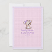 Plus ou moins mignonne violette fille ours carte d (Dos)