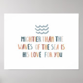 Plus puissant que les vagues Christian Kids Poster (Devant)