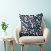 Plus que du muscle – Coussin de jet bleu illustré (Chaise)