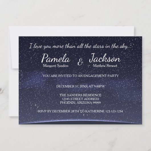 Plus Que Tous Les Invitations Du Stars-Engagement  (Devant)