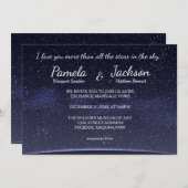 Plus Que Toutes Les Étoiles - Faire-part de mariag (Devant / Derrière)