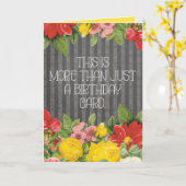 "Plus qu'une simple carte d'anniversaire" Drôle (Fleur jaune)