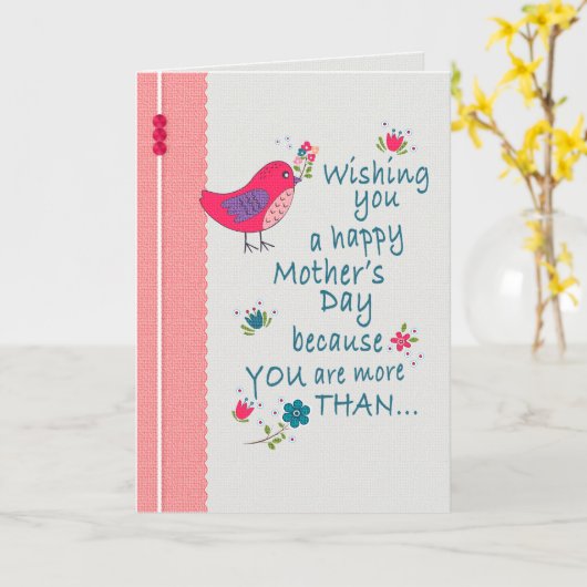 Plus qu'une simple carte de fête des mères (Fleur jaune)