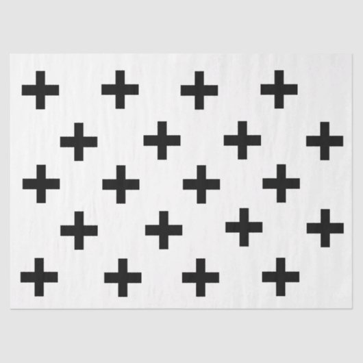 Plus Sign Print Moderne Weefselpapier Tissuepapier (Voorkant)