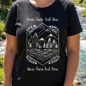 Plus Size Nature Hexagon Mountain Your Text