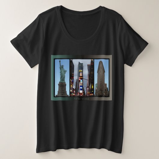 Plus Size New York Souvenir T-Shirt - (Design voorkant)