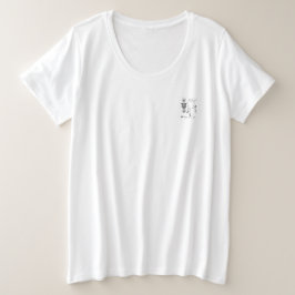 PLUS SIZE TEE SHIRT SKELETON BOTTEN DIY INITIAAL