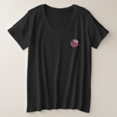 PLUS SIZE TSHIRT VROUWEN BLOEM STIJL ONTWERP (Design voorkant)