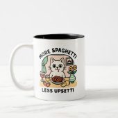 Plus Spaghetti Moins Upsetti Chat mug (Gauche)