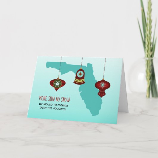 Plus Sun No Neige Floride Carte Christmas Moving (Devant)