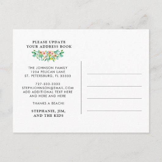 Plus Sun No Neige Floride Carte Déplacement (Dos)