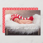 Plus sur le Merrier Holiday Faire-part de naissanc (Devant / Derrière)