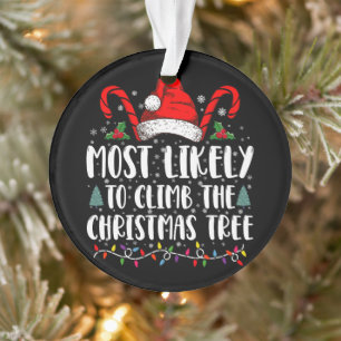 Plus susceptible de grimper à l'arbre de Noël de N