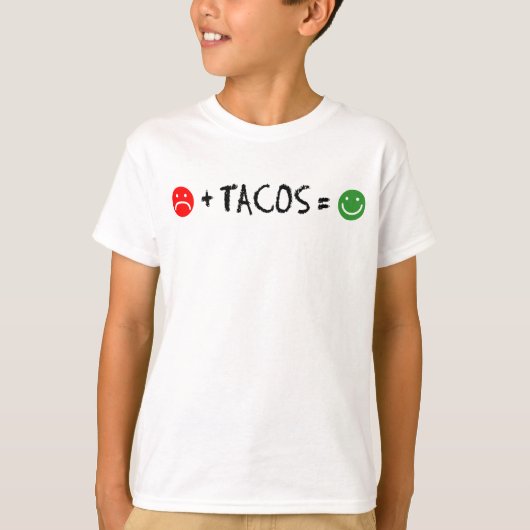 Plus Tacos evenaart Geluk T-shirt (Voorkant)