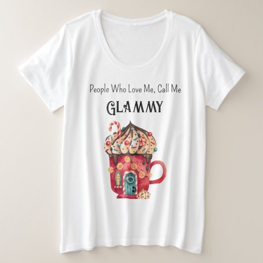 Plus Taille Aquarelle Magique Maison Comfy T-Shirt (Design devant)