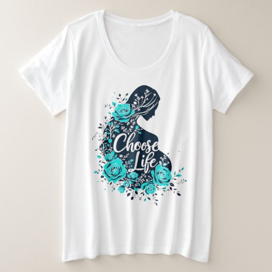 Plus taille Femme"s Pro-Life Tee (Design devant)
