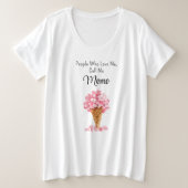 Plus Taille Pink Hydrangeas Valentines Comfy T-Shi (Design devant)