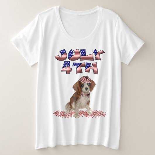 Plus Taille Quart Juillet t-shirt (Design devant)