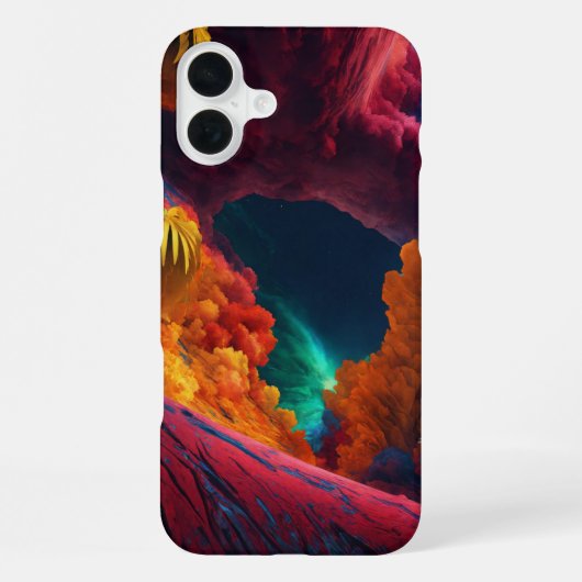 Plus Vibrant Cosmic Dreamscape iPhone 16 Coque (Verso)
