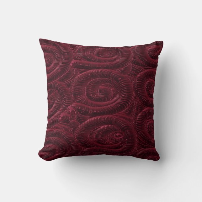 Plush Burgundy Coussin par Barbara Dean Aliaga (Recto)