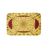 Plush Comfort & High Contrast: Crimson & Gold Opul Badmat (Voorkant)