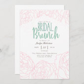 Plush Peony Bridal Brunch Invitation (Devant / Derrière)