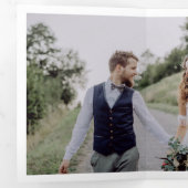 Plusieurs Mariage photo triple Carte de remercieme (Intérieur en premier)