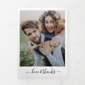 Plusieurs Mariage photo triple Carte de remercieme (Page de couverture)