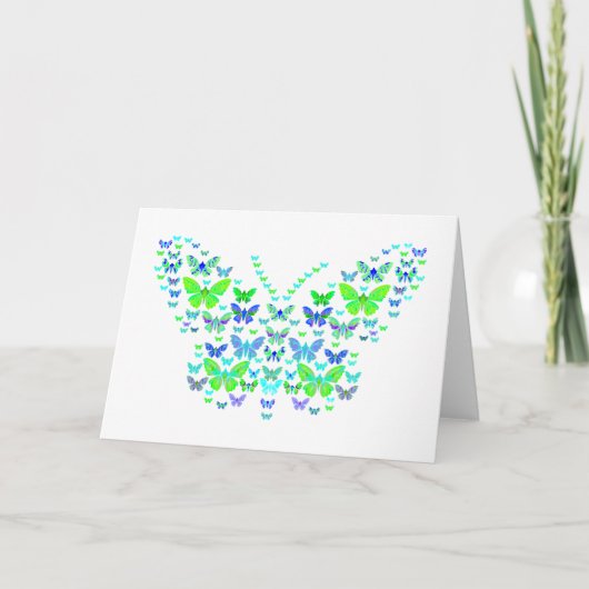 plusieurs papillons Carte de note pliée (Devant)